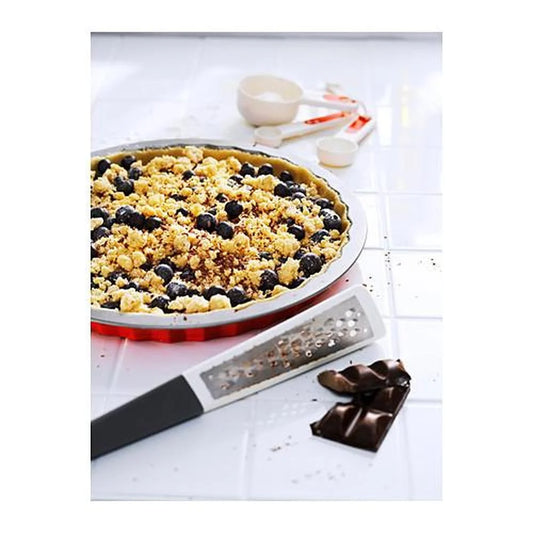 STRÅLANDE grater with handle stainless steel / dark gray
