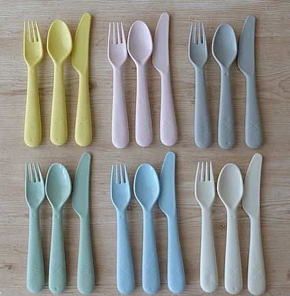 KALAS 18-piece cutlery set, mixed colours