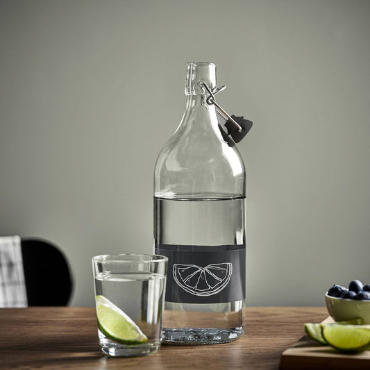 KORKEN Bottle with stopper, 1L Plain
