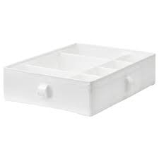 SKUBB Box with compartments, white