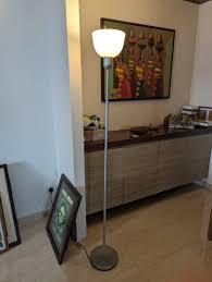 HEKTOGRAM Floor uplighter, silver-colour/white