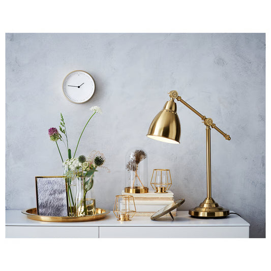 PÄRLBAND Tealight holder, gold-colour, 10 cm