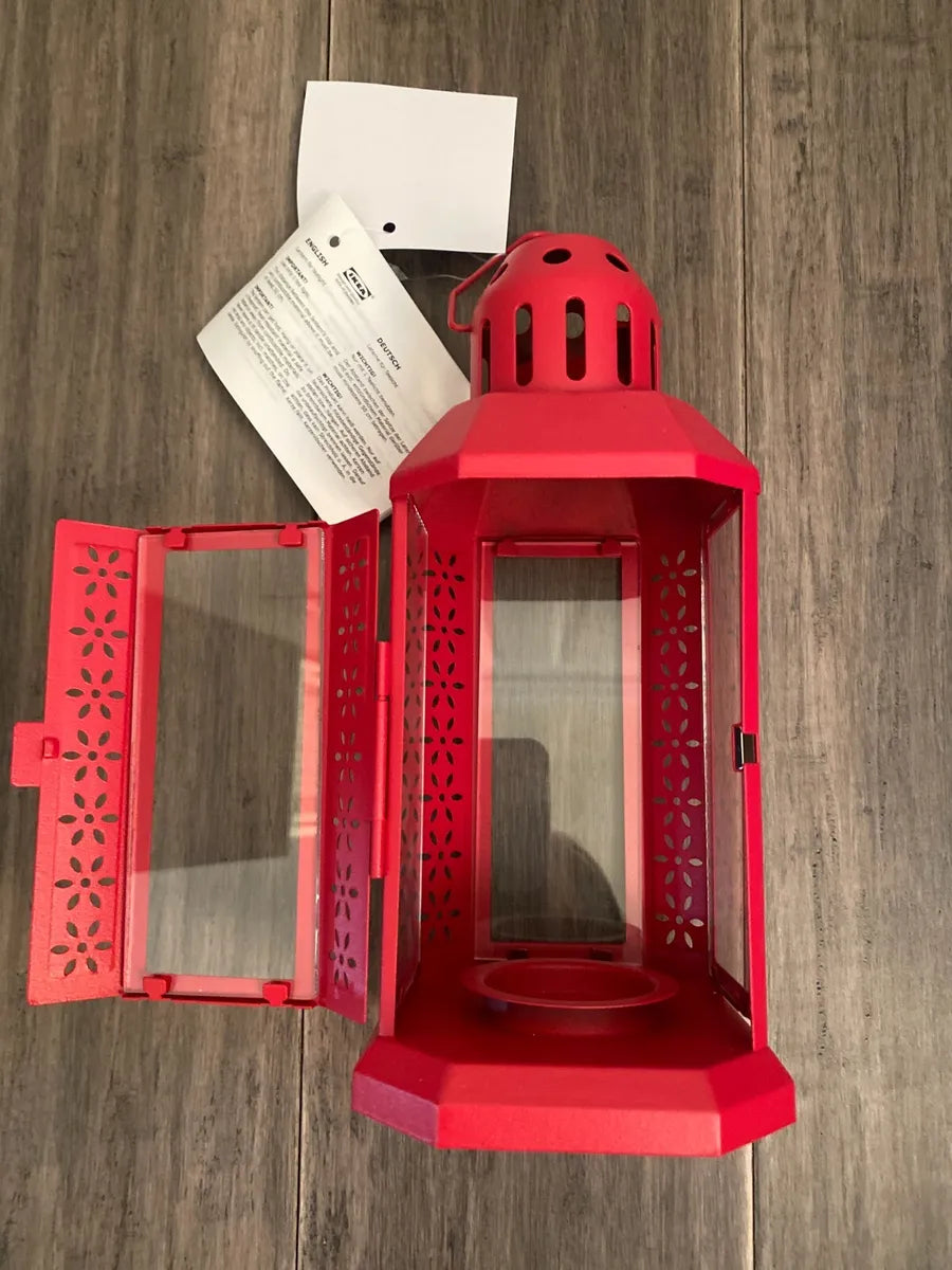 ENRUM Lantern for tealight, in/outdoor - RED