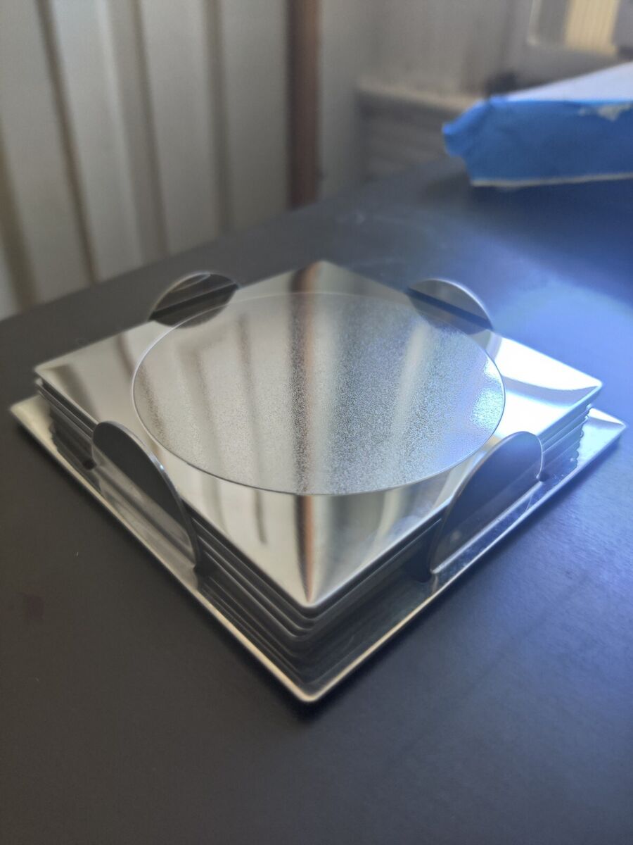 GROGGY Coaster, square/stainless steel