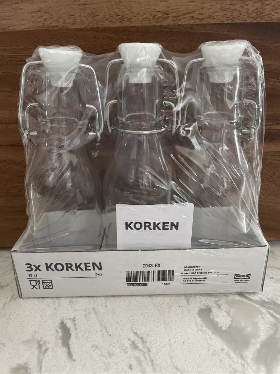 KORKEN Bottle with stopper 15cl plain