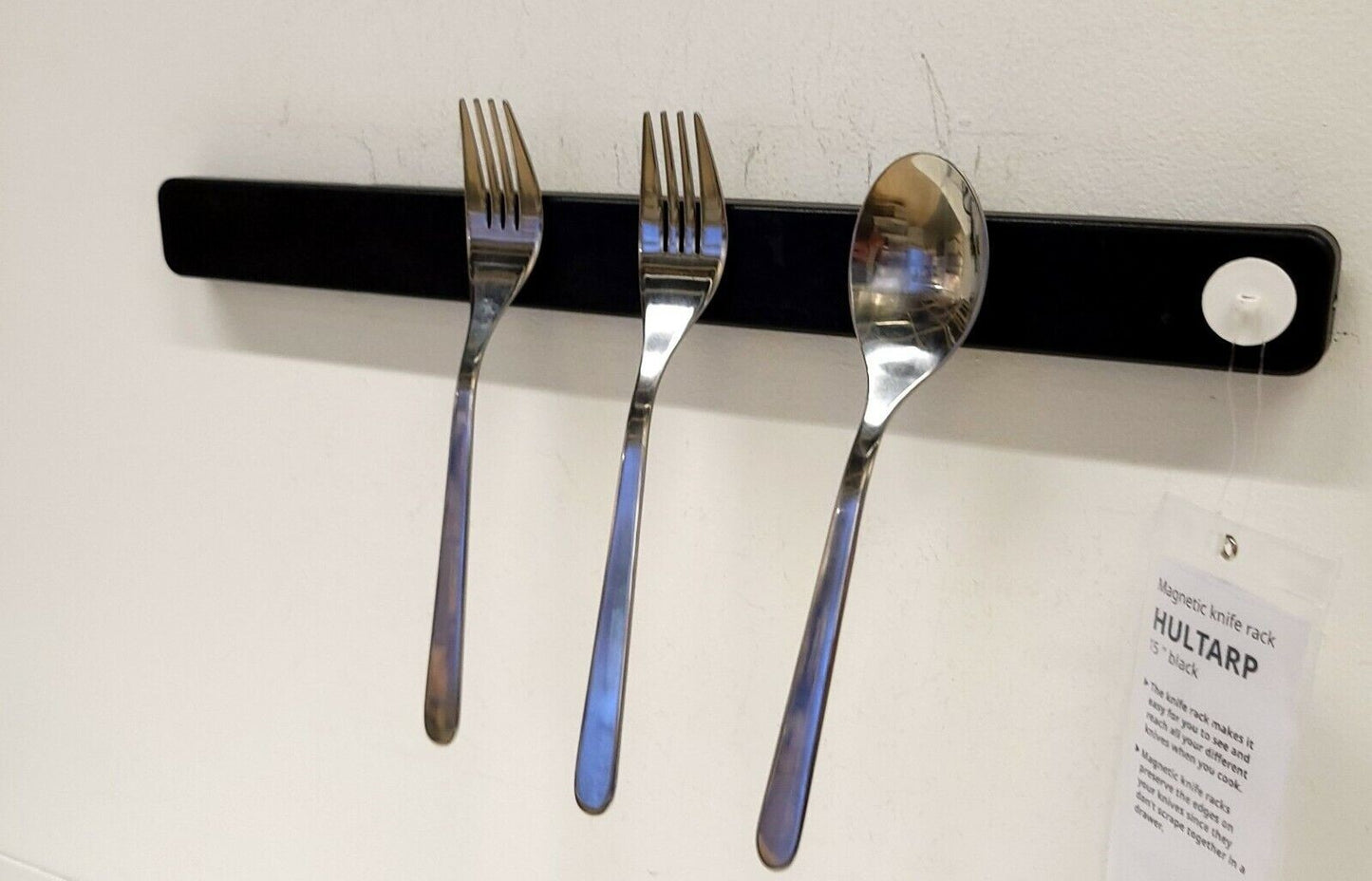 HULTARP Magnetic knife rack, black