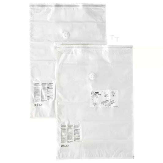 SPANTAD Vacuum-sealed bag, light grey, 67x100 cm 2 pieces