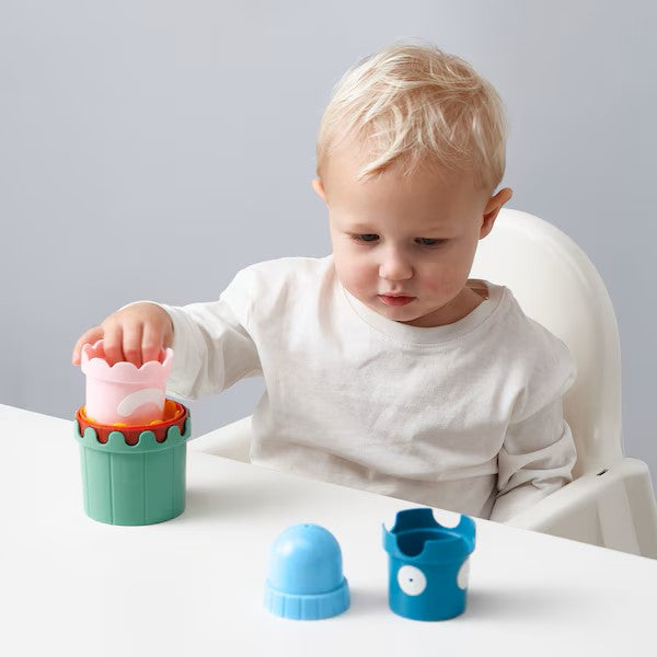 UPPSTÅ Building beakers, multi colour