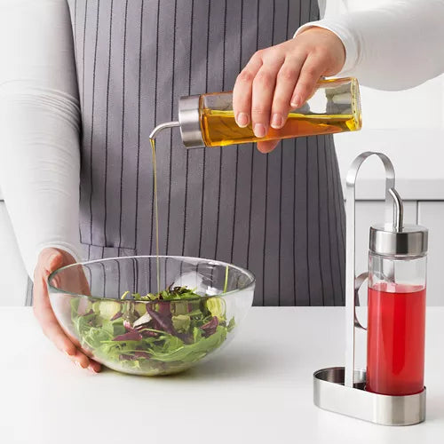 ÖRTFYLLD 3-piece oil/vinegar set