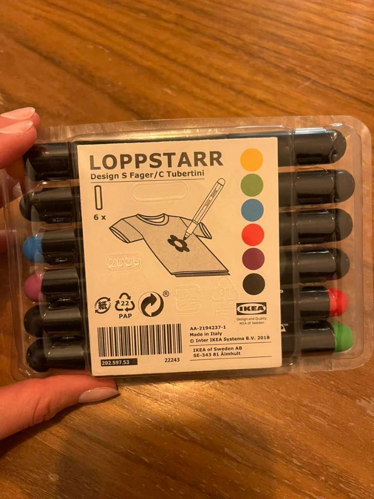 LOPPSTARR Felt-tip pen, mixed colours