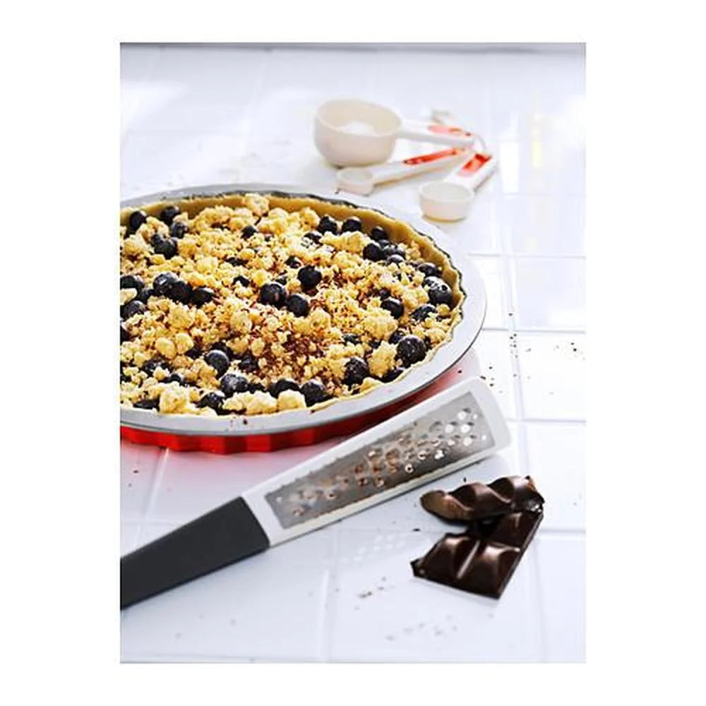 STRÅLANDE grater with handle stainless steel / dark gray