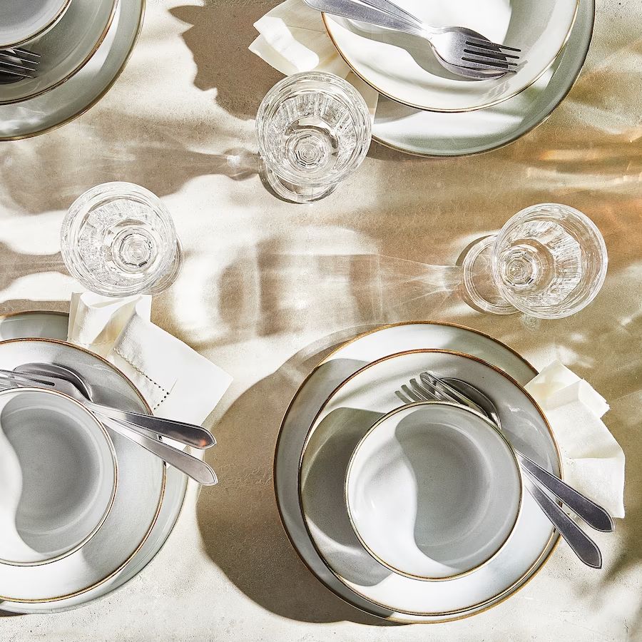 GLADELIG 12-piece service, Grey