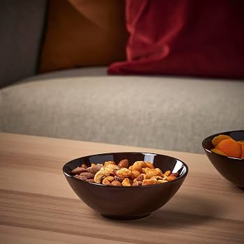 FÄRGKLAR bowl, glossy brown, 16 cm