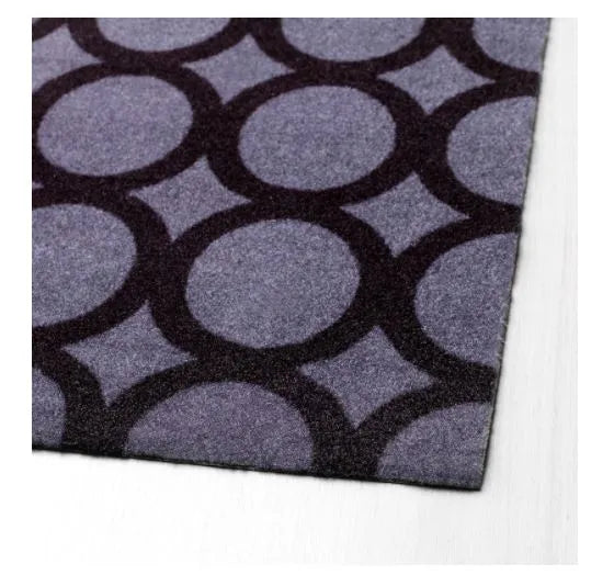 MEJLS Door mat, circle pattern grey/black