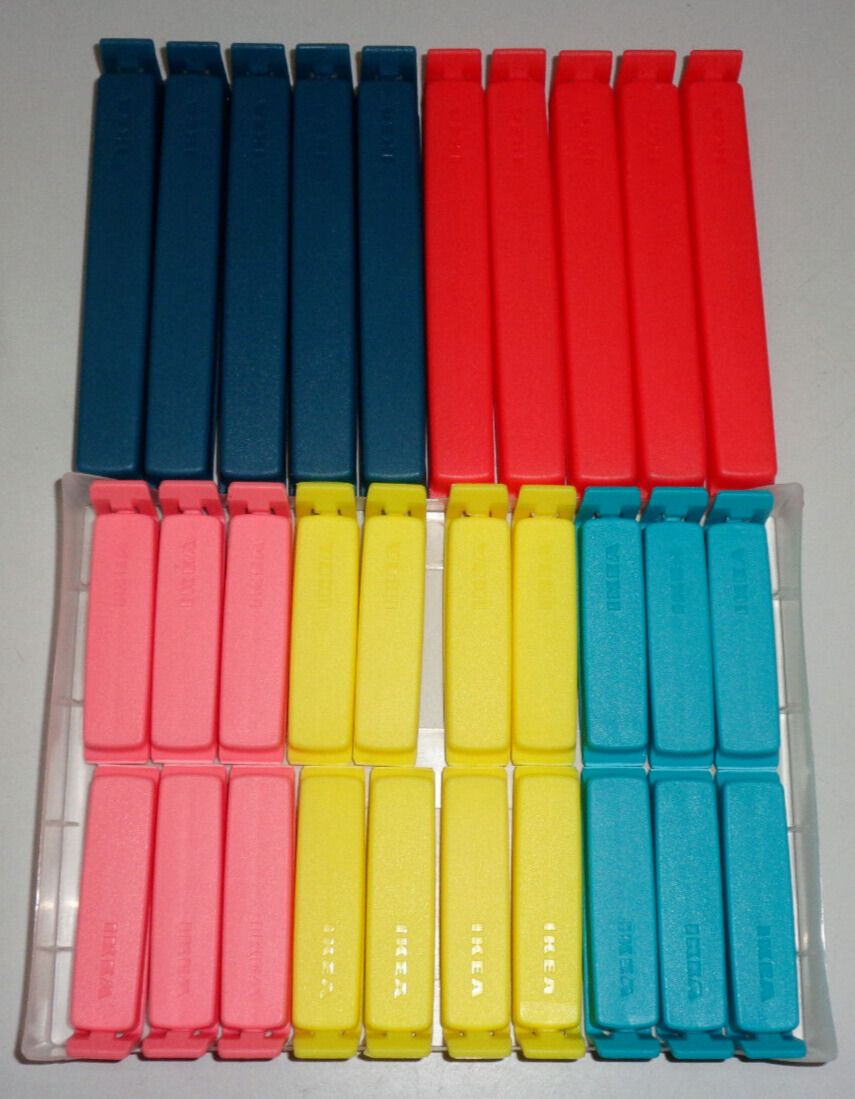 BEVARA Sealing Clip, Set of 30, Mixed Colours