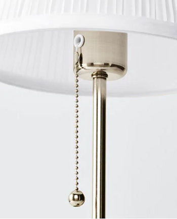 ÅRSTID Table lamp, brass/white