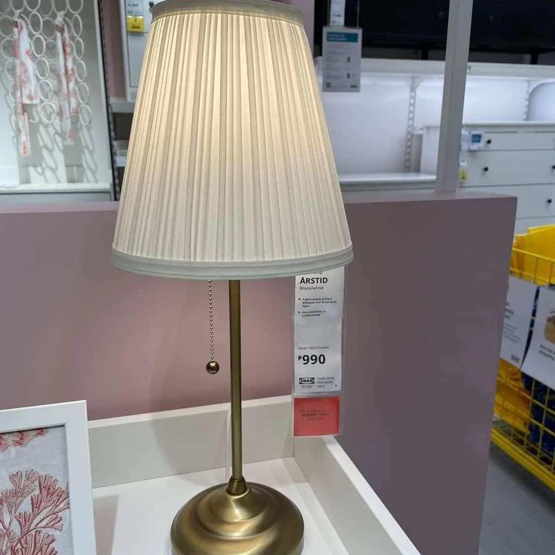ÅRSTID Table lamp, brass/white