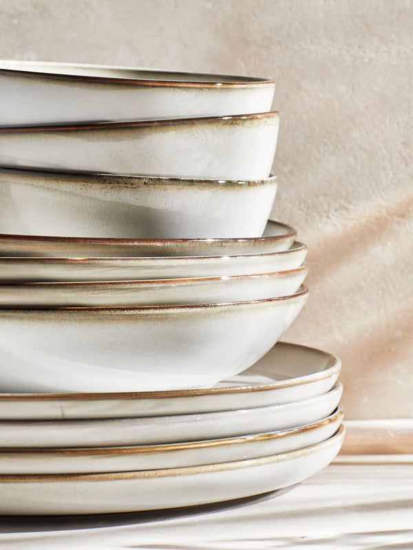 GLADELIG 12-piece service, Grey