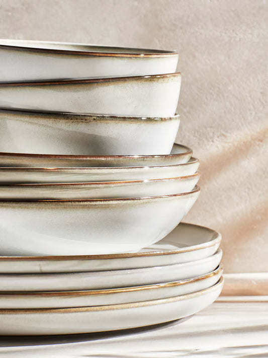 GLADELIG 12-piece service, Grey