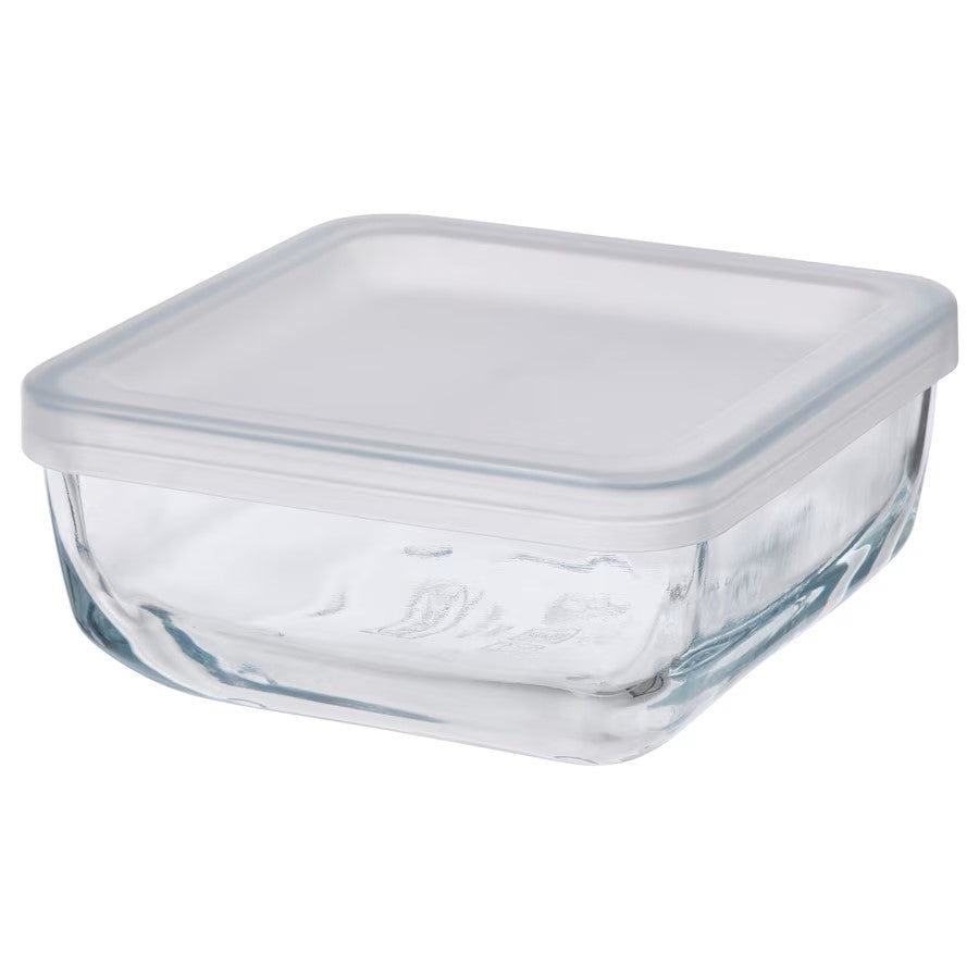 BESTÄMMA Food container with lid, glass