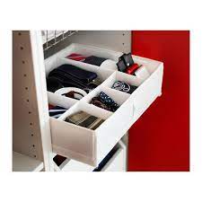 SKUBB Box with compartments, white