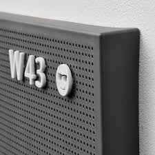 SVENSÅS Pegboard with letters, dark grey