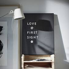 SVENSÅS Pegboard with letters, dark grey