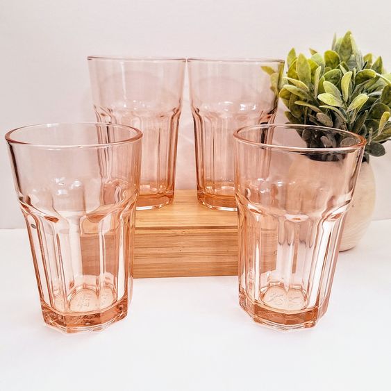 POKAL, Pink Glass 35 cl Minor Scratches