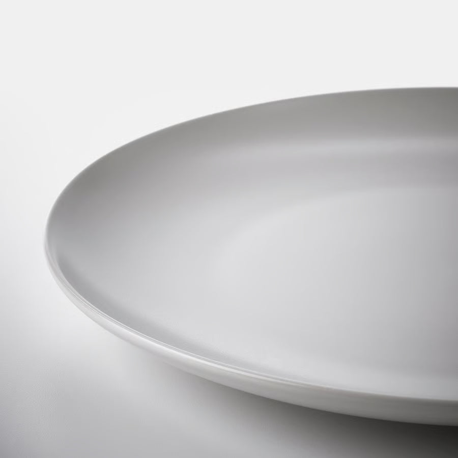 FÄRGKLAR 18-piece service, matt light grey