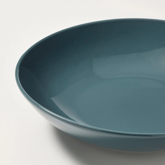 FÄRGKLAR Plate, glossy dark turquoise, 23 cm