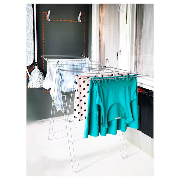 FROST Drying rack, in/outdoor, white (slightly peel off)