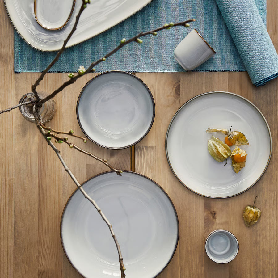 GLADELIG 12-piece service, Grey