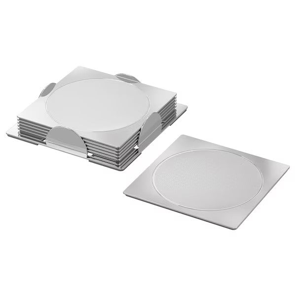 GROGGY Coaster, square/stainless steel
