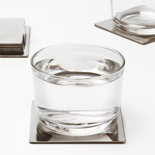 GROGGY Coaster, square/stainless steel