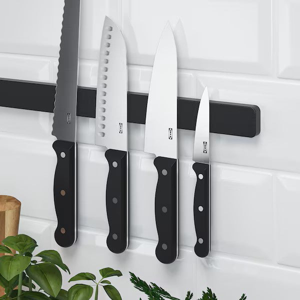 HULTARP Magnetic knife rack, black