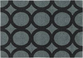 MEJLS Door mat, circle pattern grey/black