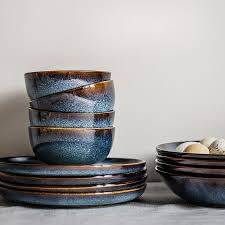 GLADELIG 12-piece service, Blue