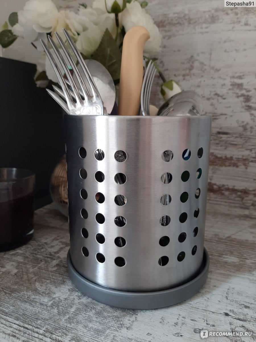 ORDNING Cutlery stand, stainless steel,