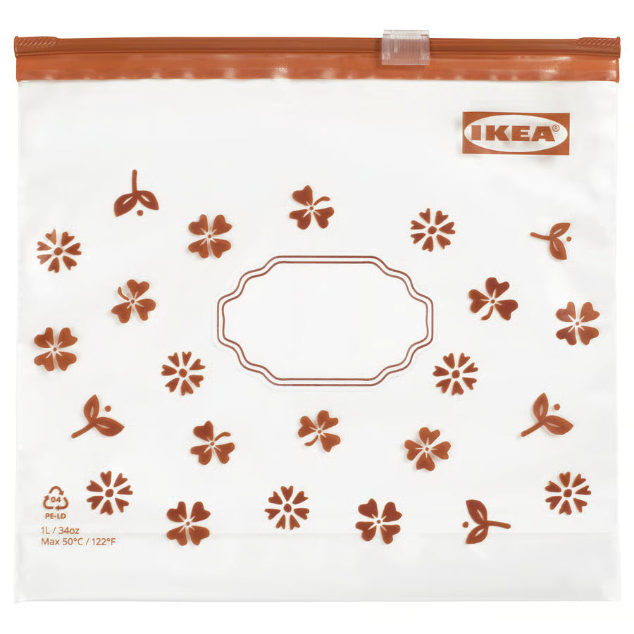 KÖSSEBÄR Resealable bag, brown, 1 l