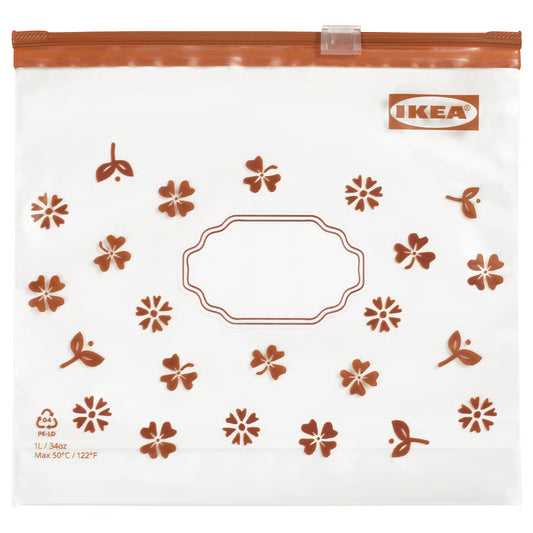 KÖSSEBÄR Resealable bag, brown, 1 l