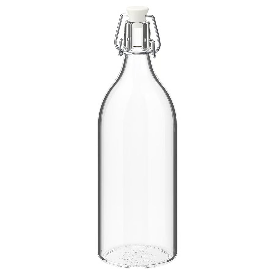 KORKEN Bottle with stopper, 1L Plain