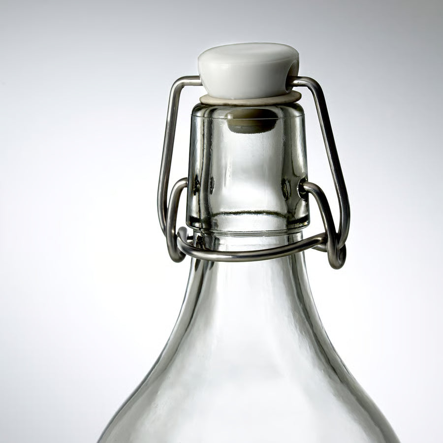 KORKEN Bottle with stopper, 1L Plain