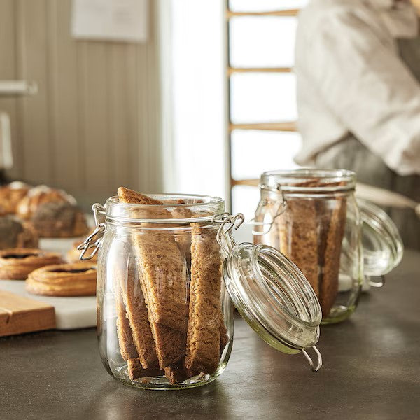 KORKEN Jar with lid 1L