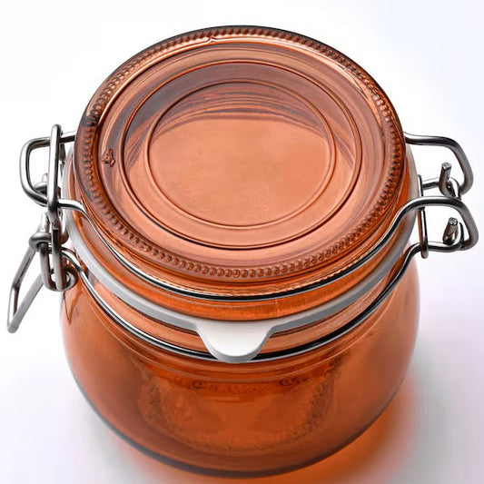 KROSAMOS Jar with lid Jar, multicolour, 13 cl