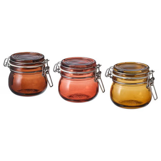KROSAMOS Jar with lid Jar, multicolour, 13 cl