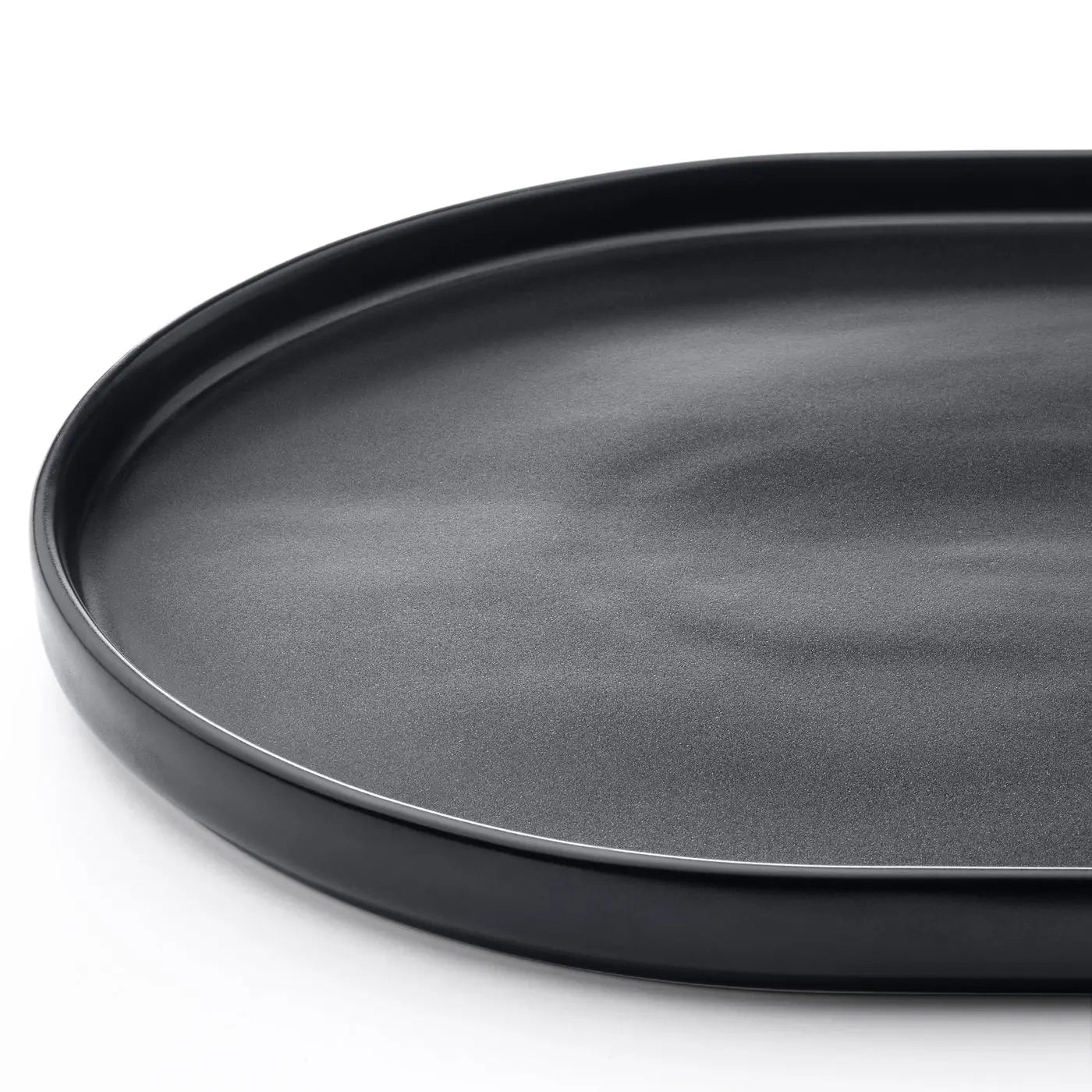 KRÖSAMOS serving plate, black, 30x20x2 cm