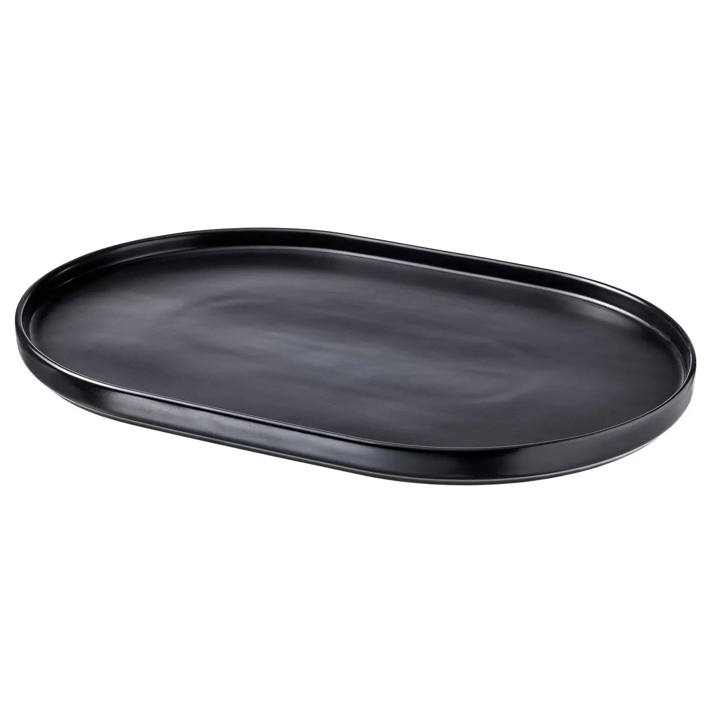 KRÖSAMOS serving plate, black, 30x20x2 cm
