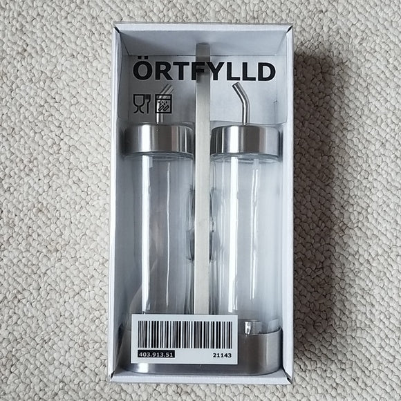 ÖRTFYLLD 3-piece oil/vinegar set