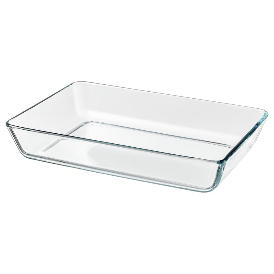 MIXTUR Oven/serving dish, clear glass, 27x18 cm