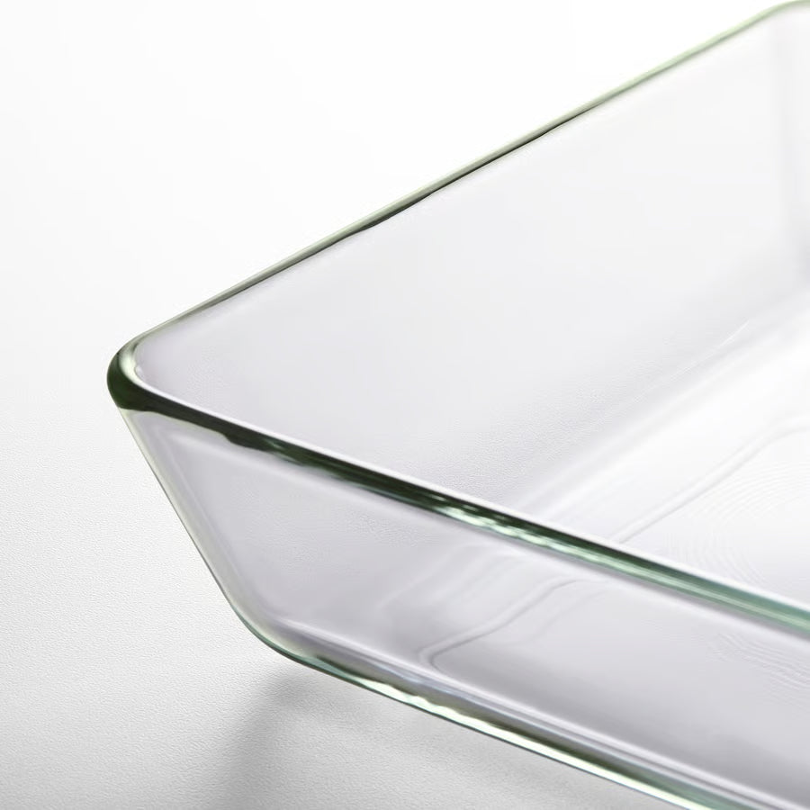 MIXTUR Oven/serving dish, clear glass, 27x18 cm